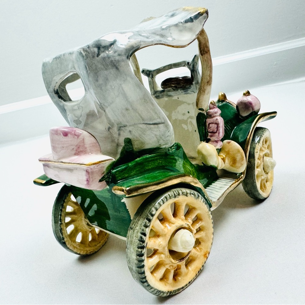VTG Capodimonte Antique Jalopy Old Model-T Car - Picture 7 of 14